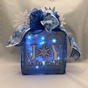 Handmade glass light block with 8 light modes